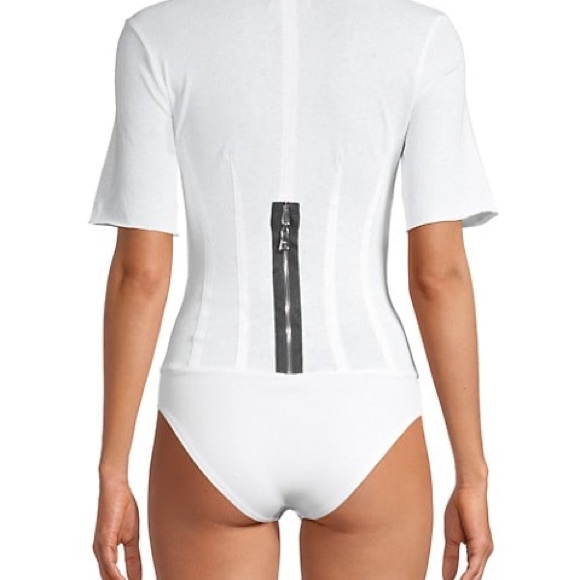 NWOT jasper white zip back bodysuit by RTA - Picture 3 of 5